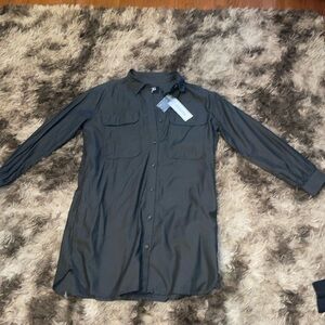 Womens UGG addled oversized long sleeve shirt dress size medium nwt